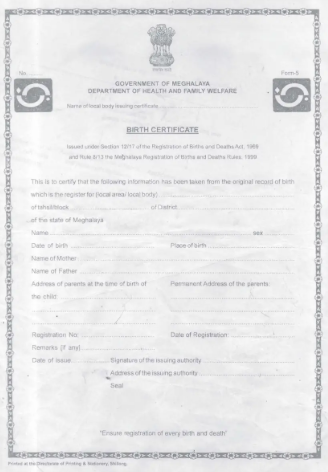 birth certificate download meghalaya