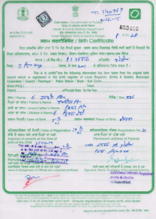 birth certificate download punjab
